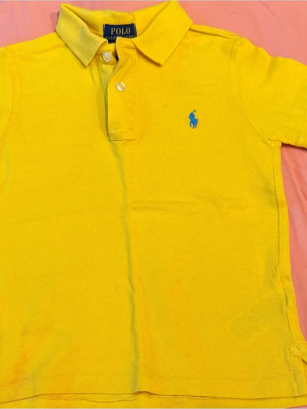 Polo by Ralph Lauren Kids Bright Yellow Polo with Blue Pony